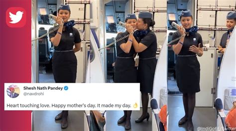 Indigo Mother Daughter Duo Cabin Crew Wins Hearts With Special Mothers