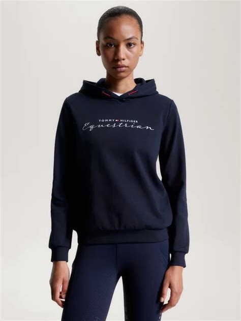 Tommy Hilfiger Metallic Logo Graphic Hoodie Desert Sky Elite Equine