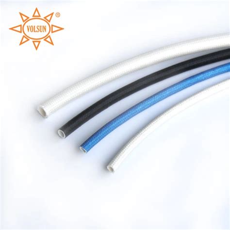 4kv Natural Color Rubber Fiberglass Sleeving Braided Fiberglass Sleeve