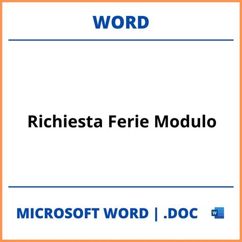 Modulo Conferma Ordine Word