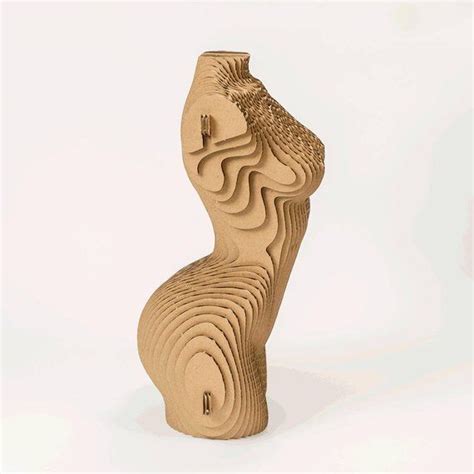 Female Torso For Self Assembly Made Of Eco Friendly Cardboard 3d Diy Puzzle Sculpture In 2020