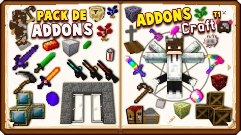 Pack De Addons Craft Para Minecrafte Pe Be Addons Youtube