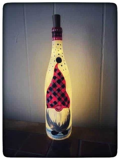Gnome Bottle Lamp Lights Included Paint And Vino