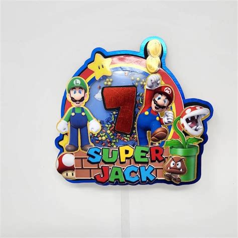 Super Mario Shaker Topper Etsy Canada