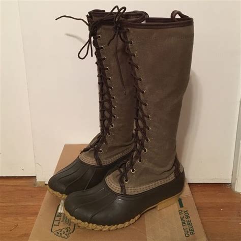 L L Bean Shoes Womens Ll Bean Waxed Canvas Maine Hunting Boot Poshmark Boots Hunting