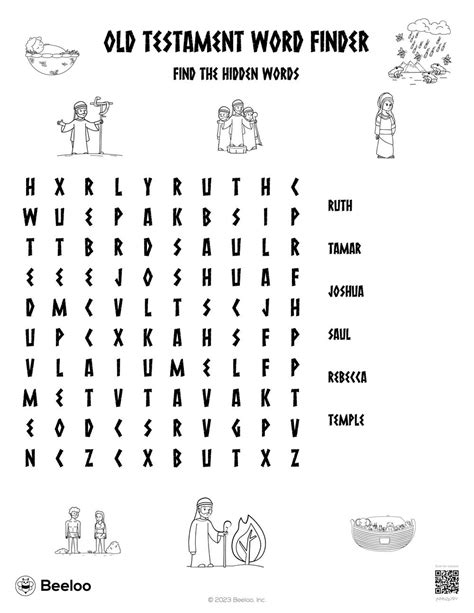 Old Testament Themed Word Searches Beeloo Printable Crafts And