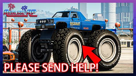 Gta Roleplay Redlinerp Bigfoot Monster Truck Trolling Cops