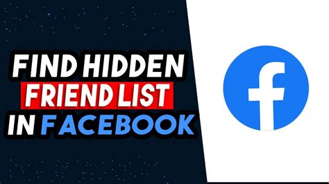 How To Find Facebook Hidden Friend List Easy Fast Youtube