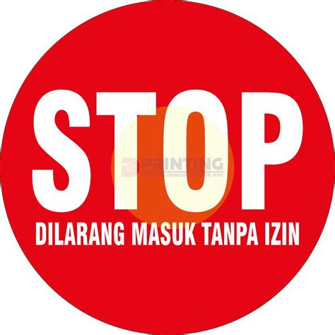 Jual Stiker Stop Dilarang Masuk Tanpa Izin Shopee Indonesia