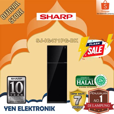 Jual Kulkas Sharp Sj Ig Pg Bk Inverter Hybrid Cooling Garansi Resmi