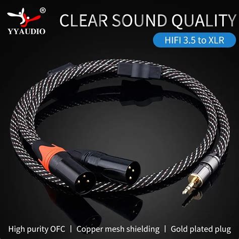 Yyaudio Hifi Stereo 3 5mm To Xlr Audio Cable Hi End 6n Ofc 3 5mm To