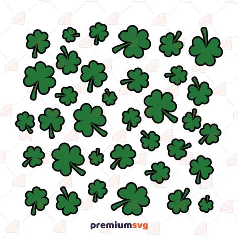 Shamrock Pattern Svg Cut File St Patricks Day Svg Pattern Premiumsvg