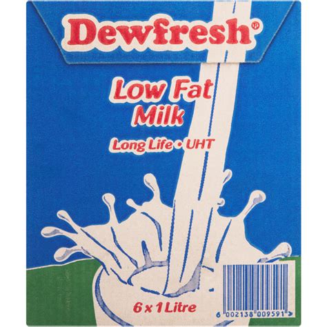 Dewfresh Long Life Low Fat Milk 6 X 1l Long Life Milk And Cream Milk