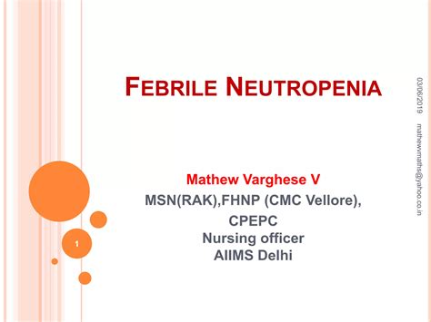 Febrile Neutropenia Nursing Ppt Ppt