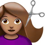 💇🏽 Person Getting Haircut Emoji with Medium Skin Tone Meaning