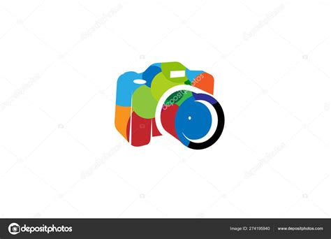 Creative Colorful Abstract Camera Logo Design Symbol Vector