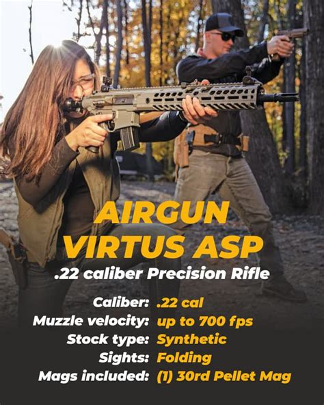 Sig Sauer Airgun Virtus Asp Caliber Precision Air Rifle With X