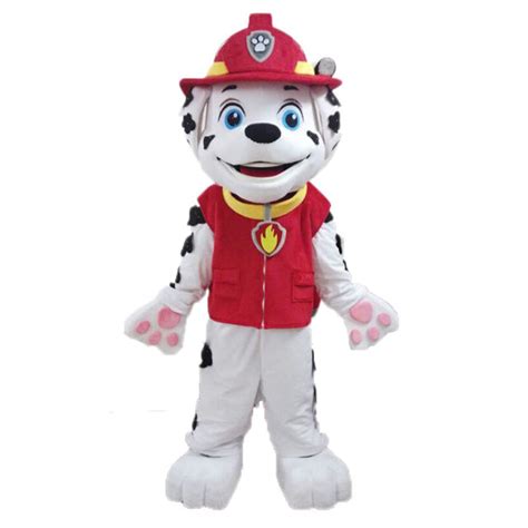 Fireman Dog Mascot Costume Adult Full Body Paw Patrol Marshall Suit For ...