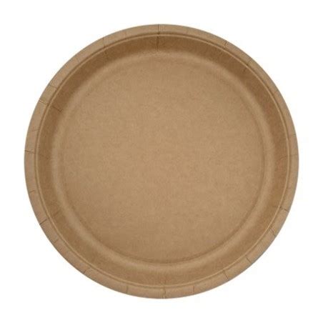 Comprar plato cartón kraft europa 22x22 biodegradable barato online