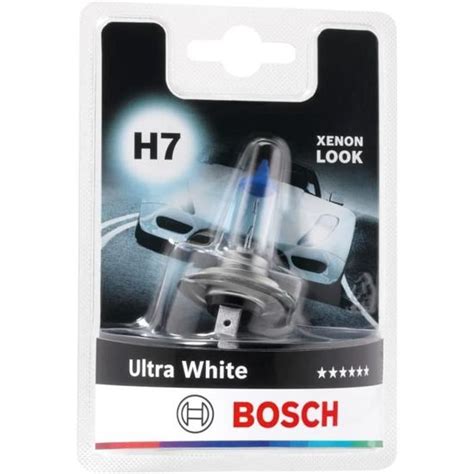 Bosch H7 Ultra White Lampe De Phare 12 V 55 W Px26D 1 Ampoule W55