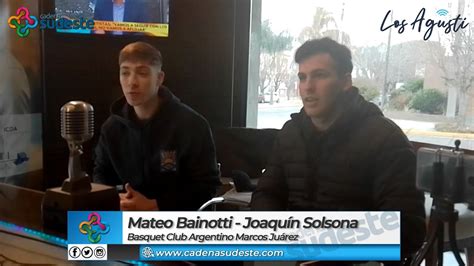 Mateo Bainotti Joaquín Solsona Basquet Club Argentino Marcos Juárez