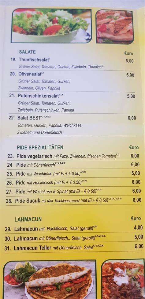 Speisekarte Von Best D Ner Pizza Haus Karlsruhe Elbinger Str H