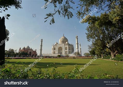 Taj Mahal Most Famous Palace Located Stock Photo 2218586581 Shutterstock