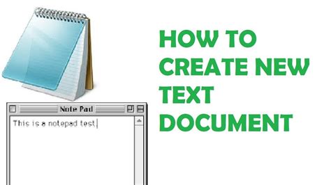 HOW TO CREATE A NEW TEXT DOCUMENT OF NOTEPAD YouTube