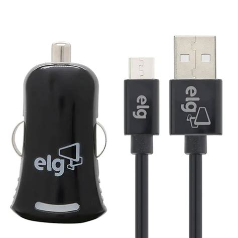 Kit Elg Carregador Veicular Usb Cabo Kt510c1 Shopee Brasil