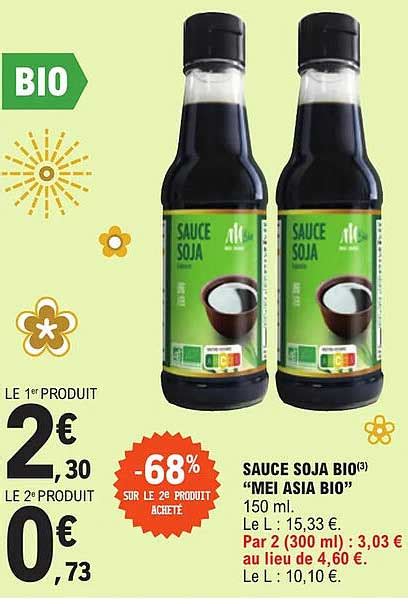 Promo Sauce Soja Bio Mei Asia Bio Chez E Leclerc ICatalogue Fr