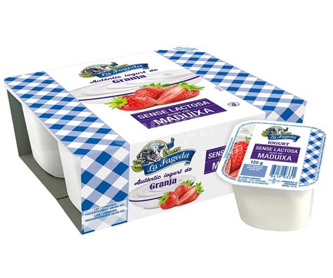 La Fageda Yogur Sin Lactosa Con Sabor A Fresa 4 X 125 G