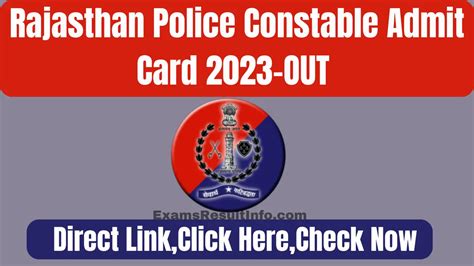 Rajasthan Police Constable Admit Card Out Pet Check Here Direct Link