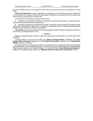 Reforma al Código Penal PDF