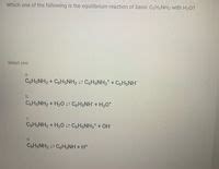 Answered: Which one of the following is the equilibrium reaction of ...