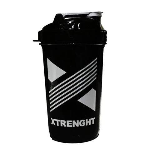 Shaker Vaso Mezclador Taparosca Ml Xtrenght Violeta Negro