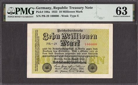 Millionen Mark Germany Fancy Serial Pick A Ch Unc