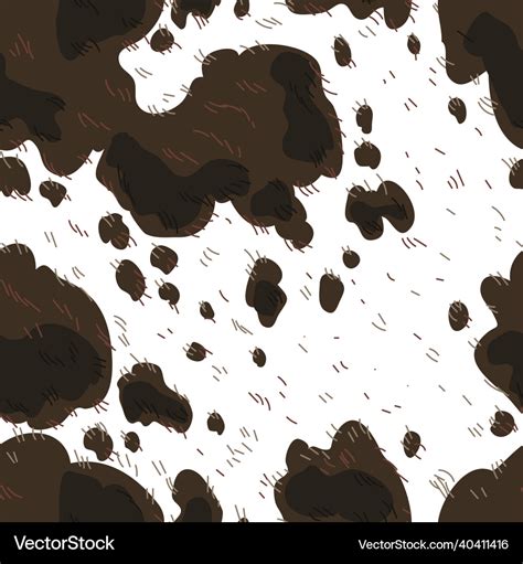 Seamless Pattern With Decorative Cow Print Animal Vector Image