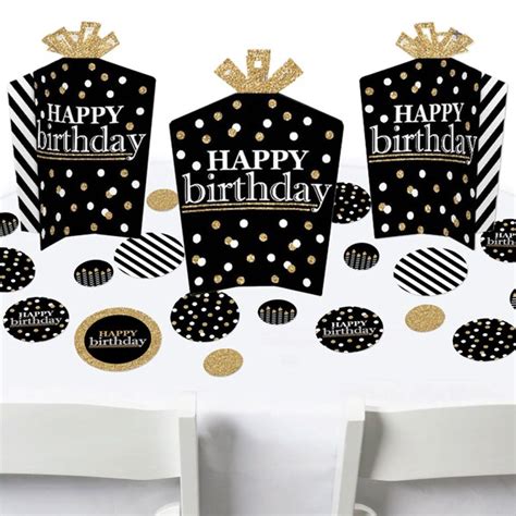 Adult Happy Birthday Gold Birthday Party Decor And Confetti