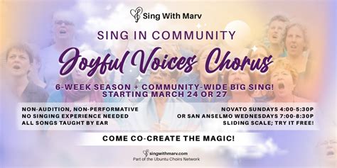 Joyful Voices Chorus San Anselmo Humanitix