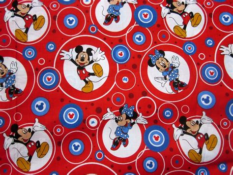 Mi Yard Cotton Fabric Cartoon Characters Mickey Mouse Mickey