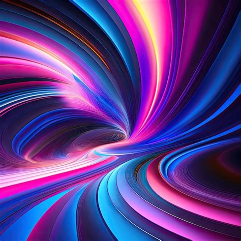 Premium Photo Abstract Colorful Blue And Pink Fiery Shapes Fantasy