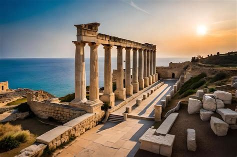 El Templo De Apolo Se Encuentra En La Isla De Creta Foto Premium