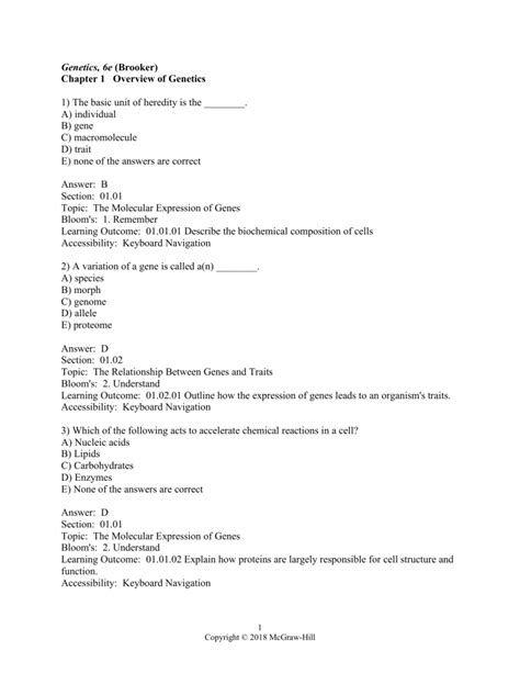 Genetics Comprehensive Final