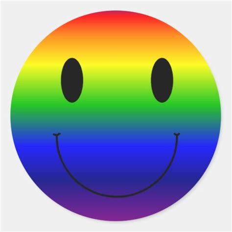 Rainbow Smiley Stickers Zazzle