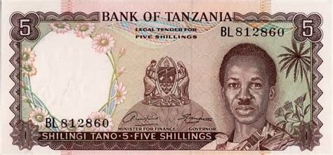 Billete 5 Shillings Tanzania Foronum