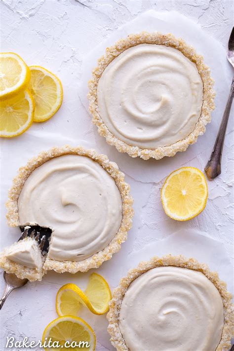 No Bake Lemon Tarts Gluten Free Paleo Vegan Bakerita