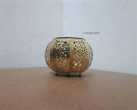 2 Moroccan Candle Holders Copper Brass And Silver Handmade Etsy