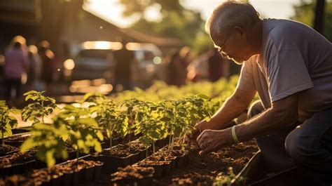 Premium Photo Person Holding Potted Plant In Garden Generative Ai