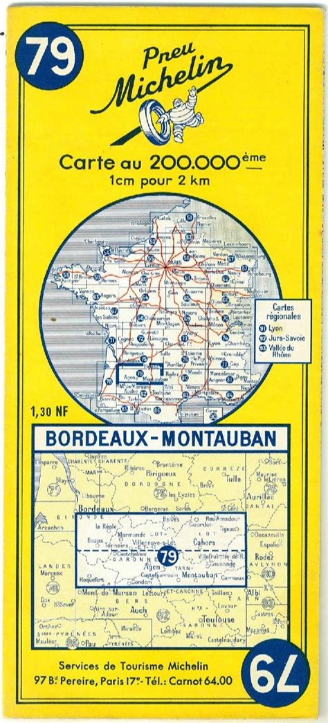 Documents cartes routières Michelin Documenti vecchi Mappe