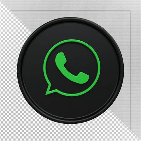 Logotipo D Brillante Negro De Whatsapp Y Dise O De Iconos D De Redes